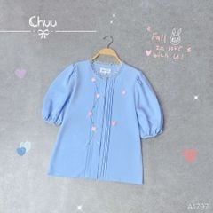 Áo Sơ Mi Hoa Đào Len A1797