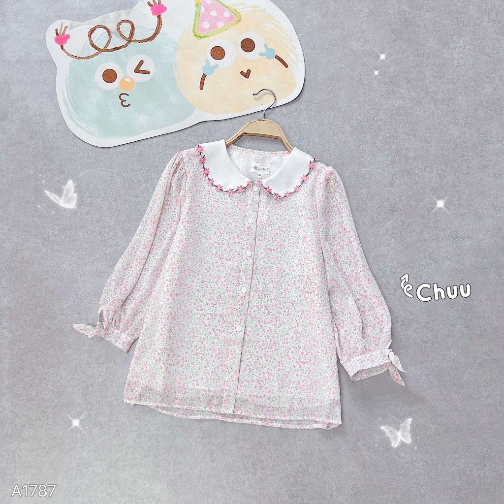 Áo Sơ Mi Tay Nơ Họa Mi A9001.1787