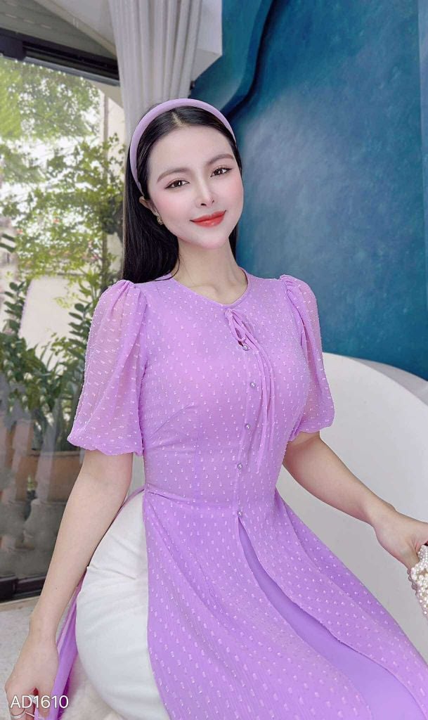 Áo Dài 4T Bông Tuyết Tứ Thân AD1610 (áo lẻ)