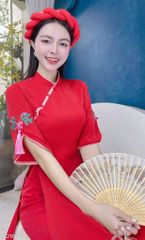 Áo Dài Nho Chín Mọng AD1666 (áo lẻ)