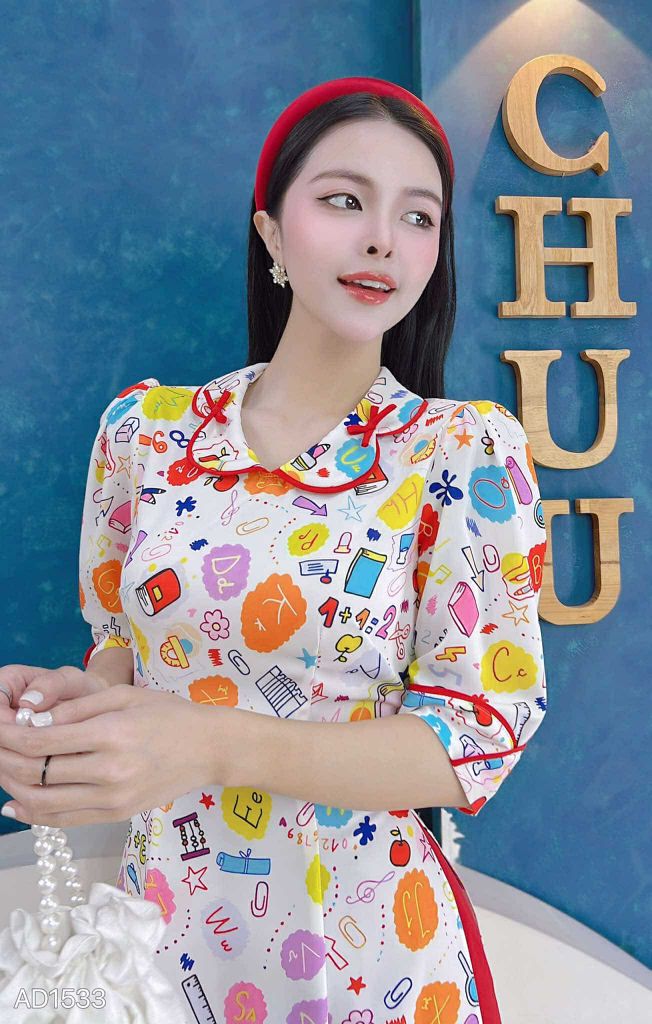 Áo Dài Cổ Trái Bầu AD9002.1533 (áo lẻ)