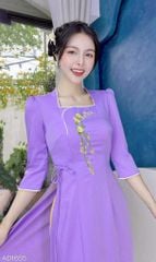 Áo Dài Chùm Hoa Đong Đưa AD9001.1655 (áo lẻ)