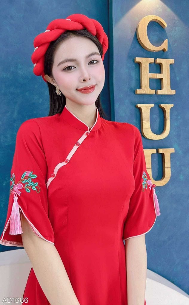 Áo Dài Nho Chín Mọng AD1666 (áo lẻ)