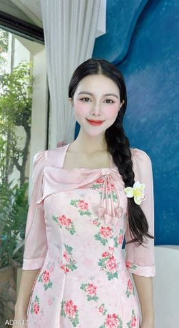 Áo Dài Nơ Chéo Nụ Tulip AD9002.1613 (áo lẻ)