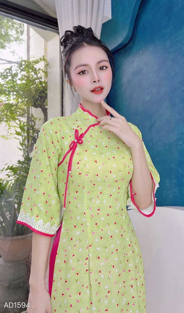 Áo Dài Cổ Sóng Thanh Hà AD9002.1594 (áo lẻ)
