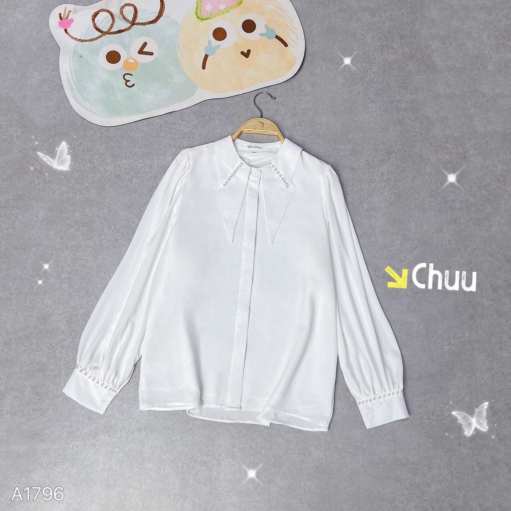 Áo Sơ Mi Cổ Gấp Châu A1796