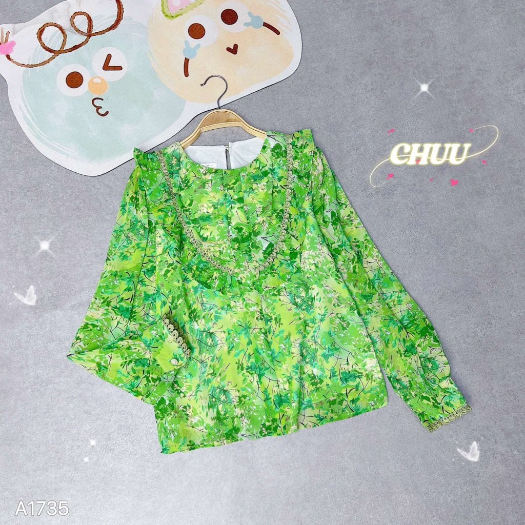 Áo Hoa Milk Tea A1735