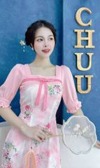 Áo Dài Màu Nước Nơ Nhung AD1656 (áo lẻ)