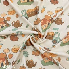 Áo Dài Chén Đĩa Ấm AD9002.1543 (áo lẻ)