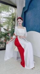 Áo Dài Lư Lưới Cúc Bọc AD9001.8027 (áo lẻ)