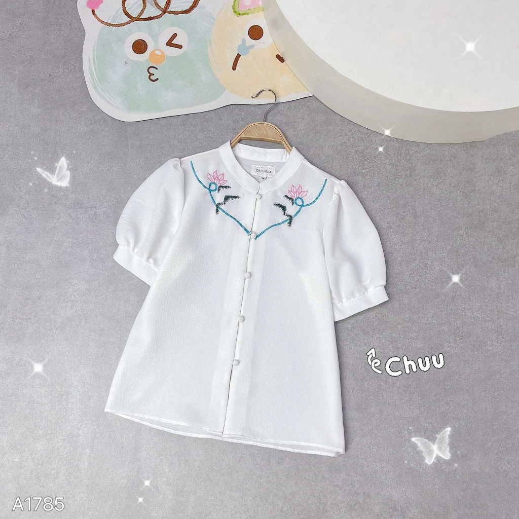 Áo Sơ Mi Xốp Đài Sen A1785