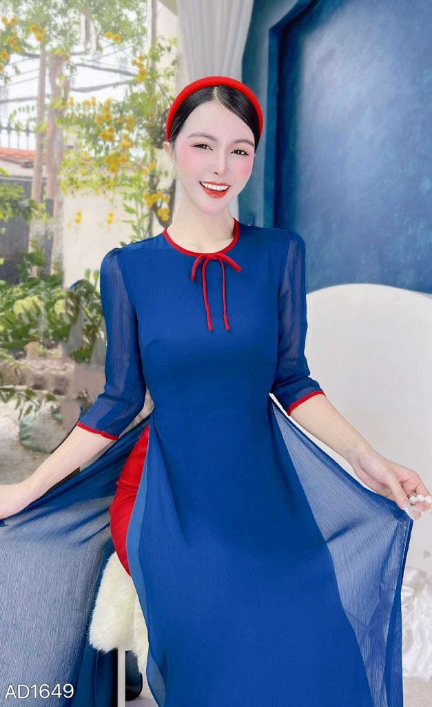 Áo Dài 4T Dâu Đỏ Ngọt 127cm AD1649 (áo lẻ)