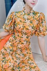 Áo Dài 4T Tay Bí Cổ Lượn AD1615 (áo lẻ)