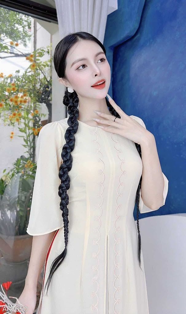 Áo Dài 4T Chiffon Ai Cập 132cm AD1650 (áo lẻ)