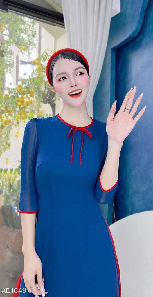 Áo Dài 4T Dâu Đỏ Ngọt 127cm AD1649 (áo lẻ)