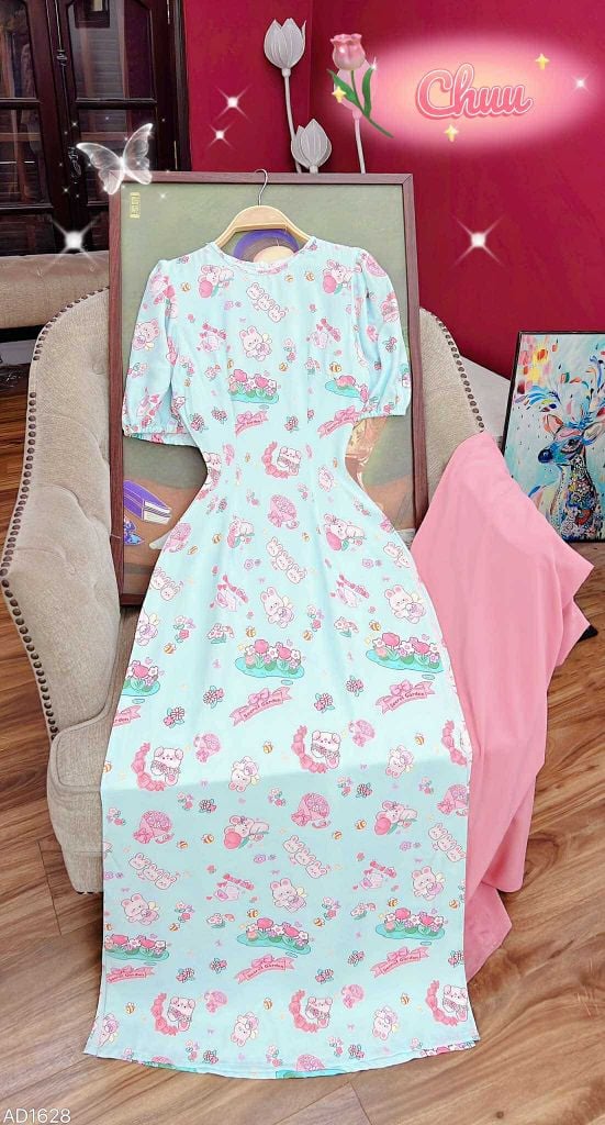 Áo Dài ChiChi Tay Bồng +(PK) AD9002.1628 (áo lẻ)