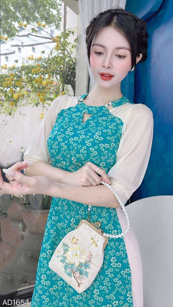 Áo Dài Thanh Mai Trúc Mã AD1654 (áo lẻ)