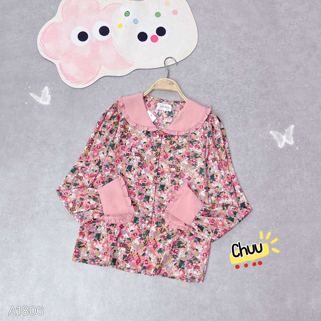 Áo Hoa Tay Loe Bebe A1806