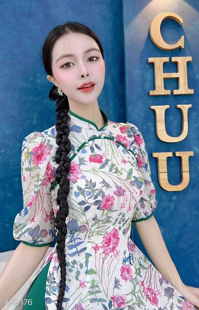 Áo Dài 4T Ngọc Trai Màu AD9176 (áo lẻ)