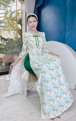 Áo Dài Cổ Tim Cầu Vòng AD9002.1670 (áo lẻ)