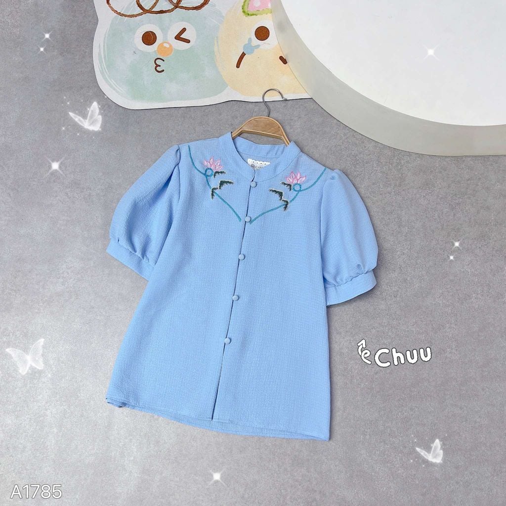 Áo Sơ Mi Xốp Đài Sen A1785