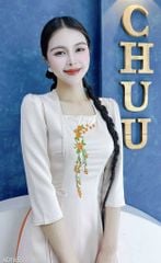 Áo Dài Chùm Hoa Đong Đưa AD9001.1655 (áo lẻ)