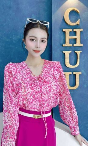 Áo Hoa Bèo Nơ Đôi A1798