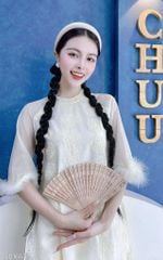 Áo Dài 4T Tay Tuyết 128cm AD1657 (áo lẻ)