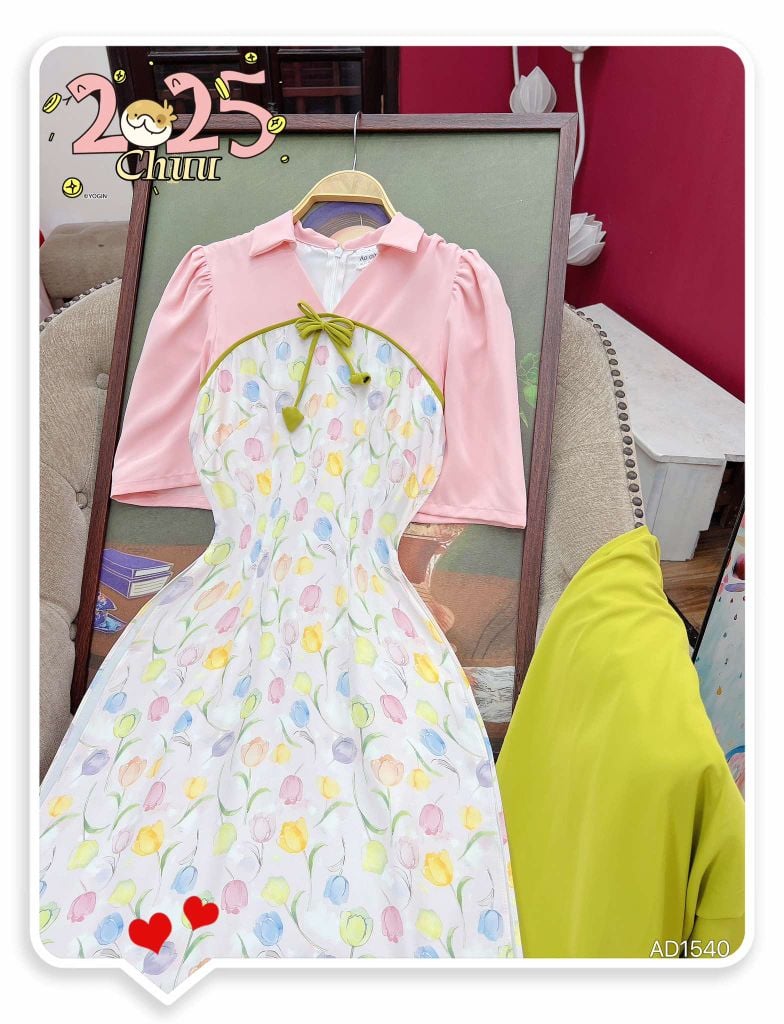 Áo Dài Cành Liễu Dòng Sông AD1540 (áo lẻ)