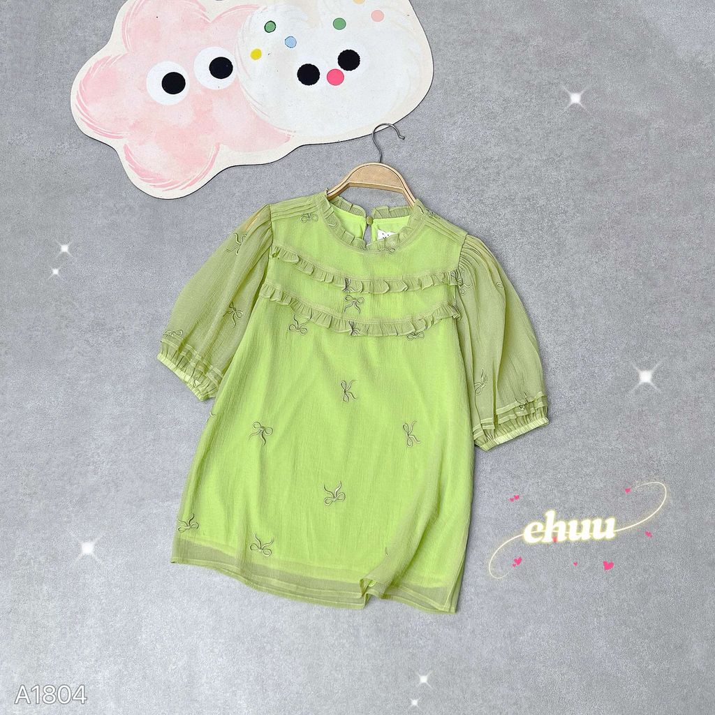 Áo Tơ Yến Thêu Nổi A1804