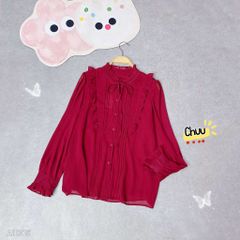 Áo Tơ Cổ Li Violet A1805