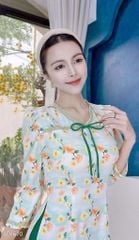 Áo Dài Cổ Tim Cầu Vòng AD9002.1670 (áo lẻ)