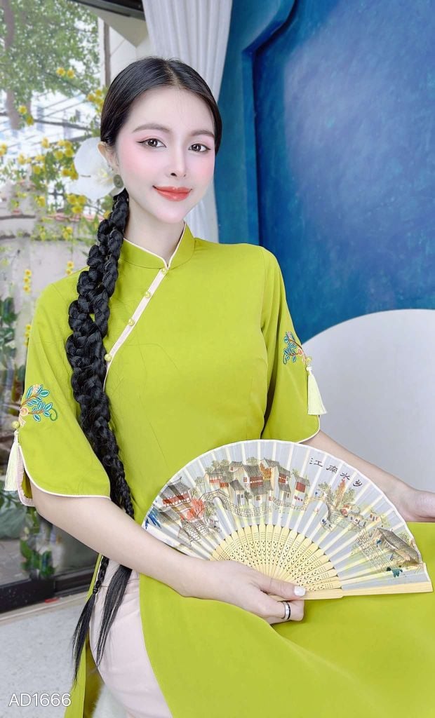 Áo Dài Nho Chín Mọng AD1666 (áo lẻ)