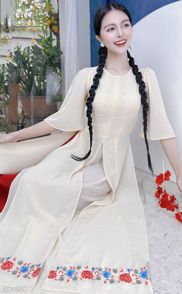 Áo Dài 4T Chiffon Ai Cập 132cm AD1650 (áo lẻ)