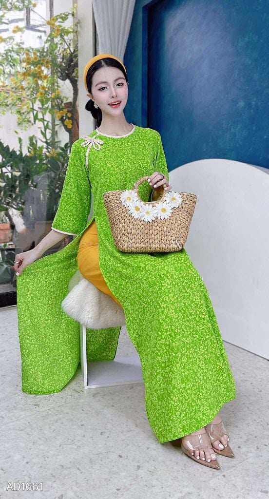Áo Dài Suông Chuồn Chuồn 123cm AD1661 (áo lẻ)