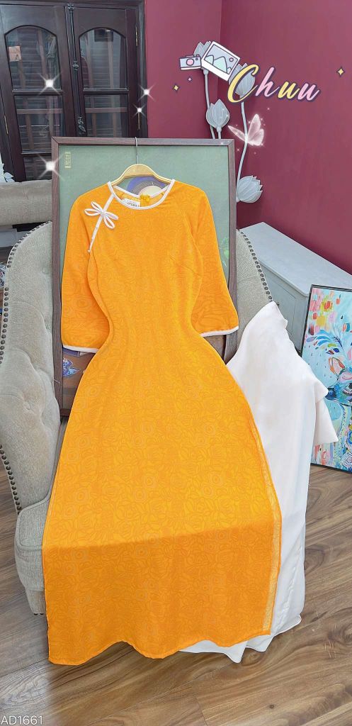 Áo Dài Suông Chuồn Chuồn 123cm AD1661 (áo lẻ)