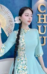 Áo Dài Cổ Lượn Tam Ngọc AD9003.1665 (áo lẻ)