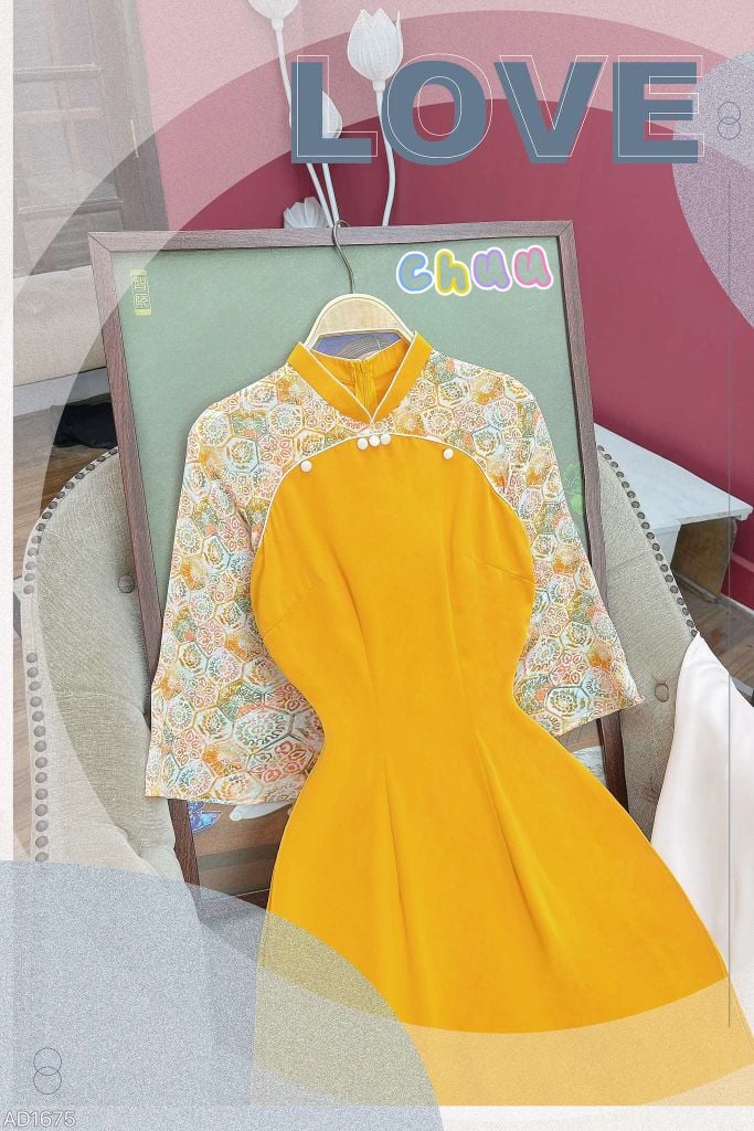 Áo Dài Honey Nút Bọc AD1675 (áo lẻ)