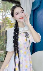 Áo Dài Cổ Sen Tay Tuyết AD9002.1658 (áo lẻ)