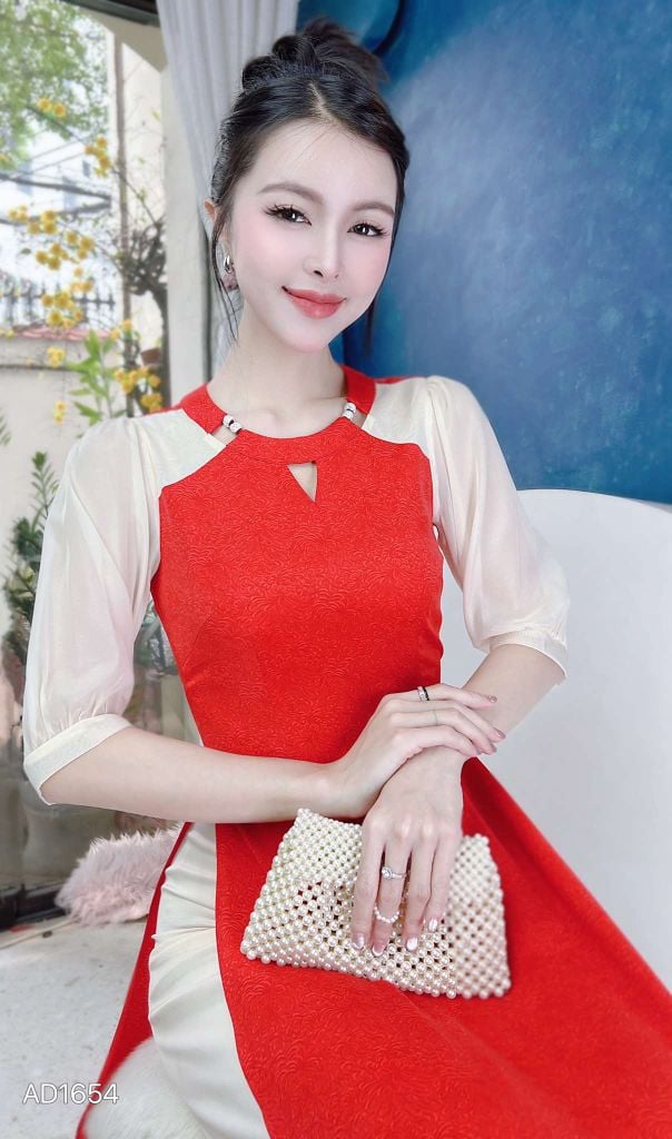 Áo Dài Thanh Mai Trúc Mã AD1654 (áo lẻ)