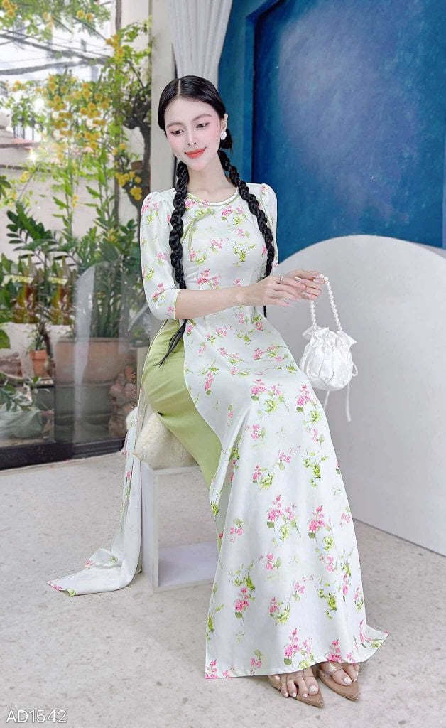 Áo Dài Con Sau Kute AD9002.1542 (áo lẻ)