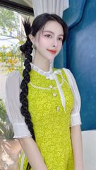 Áo Dài Nơ Tô Châu AD1648 (áo lẻ)