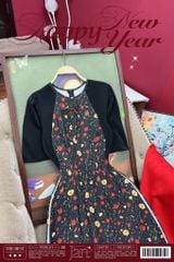 Áo Dài Hoa Yếm Đào AD2690 (áo lẻ)