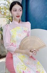Áo Dài Trăng Khuyết AD9002.1619 (áo lẻ)
