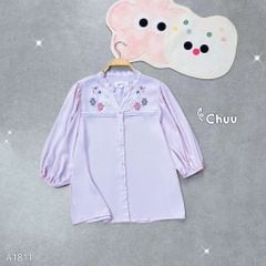 Áo Sơ Mi Thêu Vườn Hoa Nở A1811