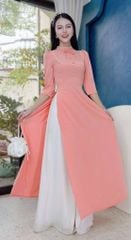 Áo Dài Tằm Gãy Moon+PK AD9001.1682 (áo lẻ)