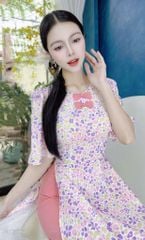 Áo Dài Nơ Emily AD1366 (áo lẻ)