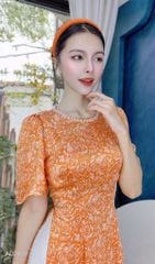 Áo Dài Hoa Hồng Đá AD2691 (áo lẻ)