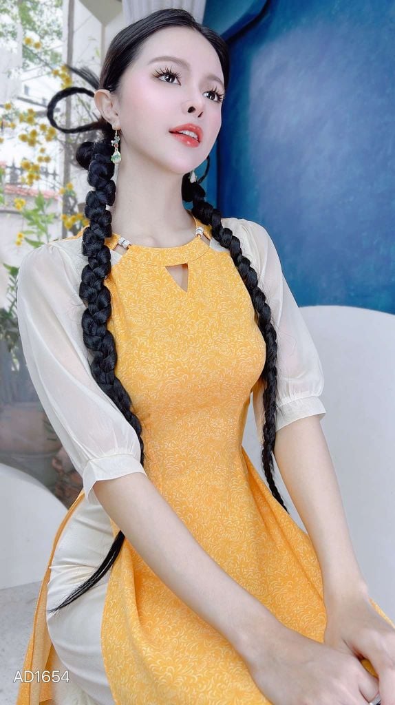 Áo Dài Thanh Mai Trúc Mã AD1654 (áo lẻ)