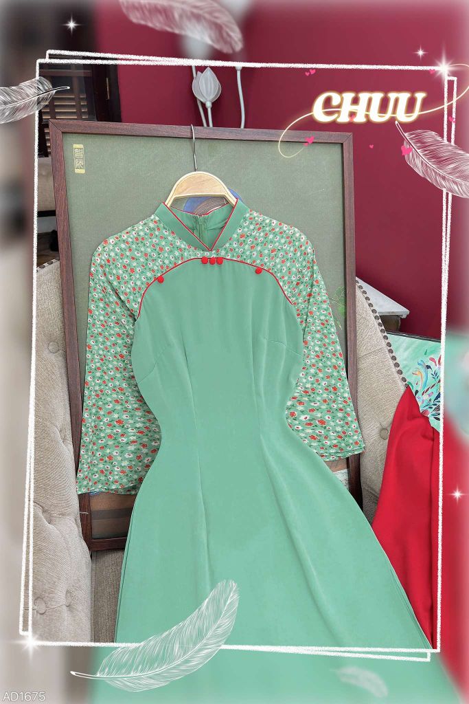 Áo Dài Honey Nút Bọc AD1675 (áo lẻ)